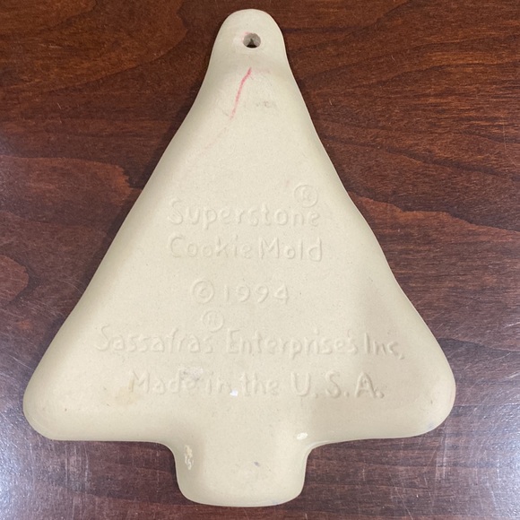 1994, Sassafras Superstone Clay Christmas Tree Cookie Mold - Picture 3 of 5